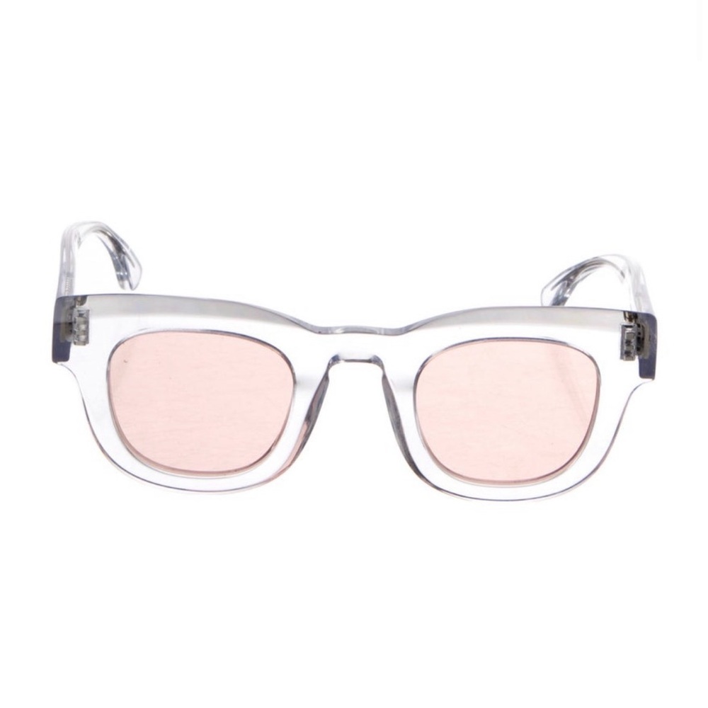 Thierry Lasry Dogmaty Sunglasses in Clear with Pink Lense